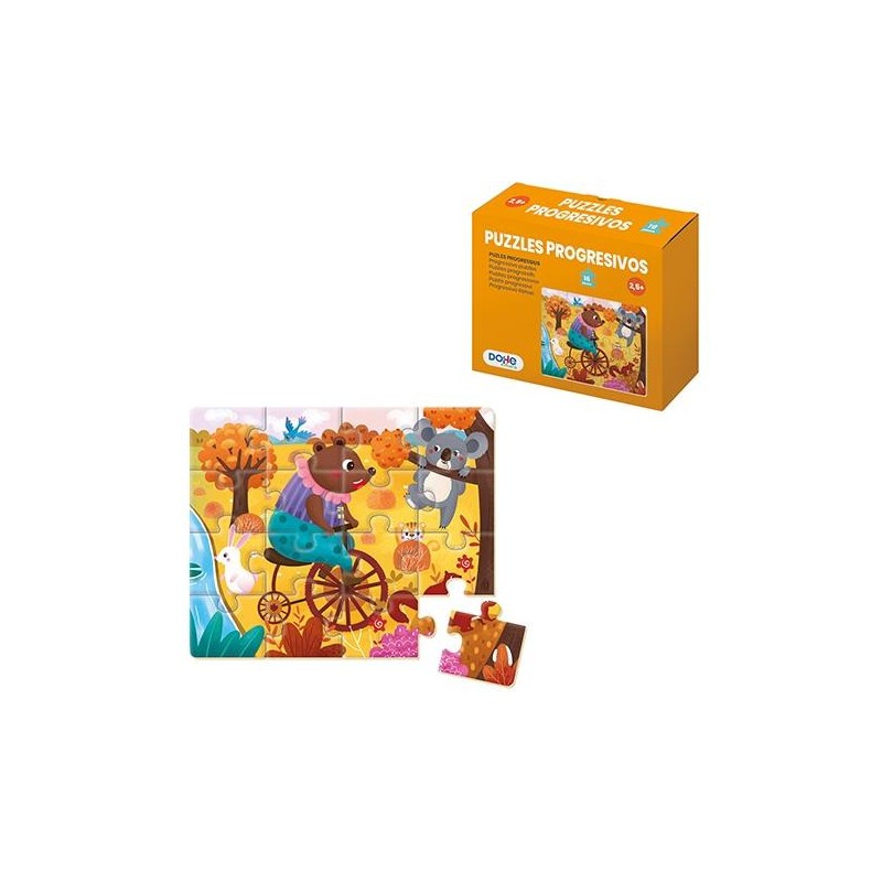 Puzzle progresivo Dohe Educa - Cartón - +2 años - 16 piezas