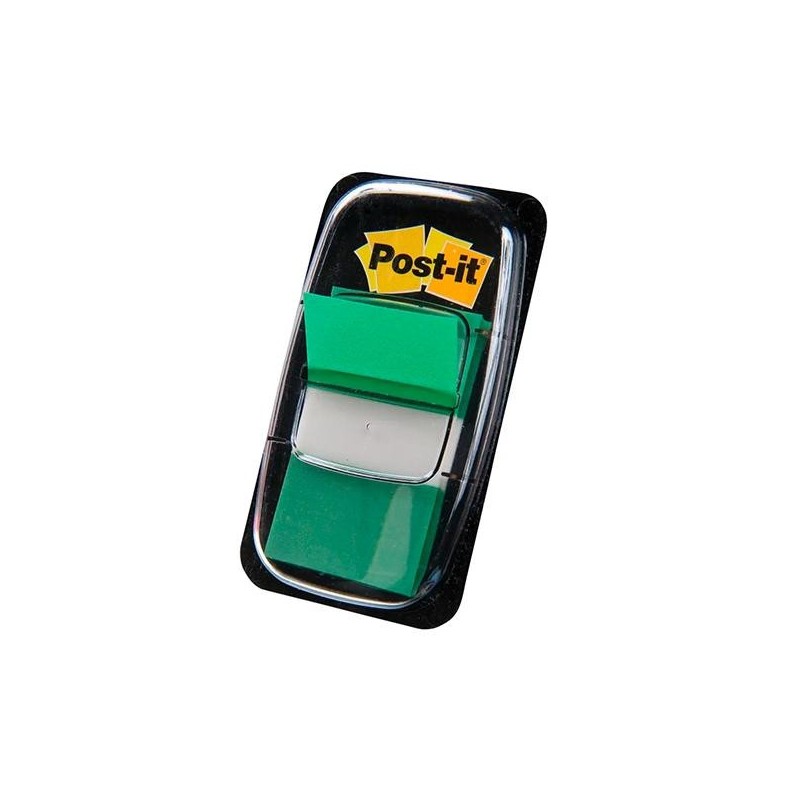 Banderitas adhesivas con dispensador Post-it - 25,4 x 43,1 mm - Color verde - Pack 50 índices