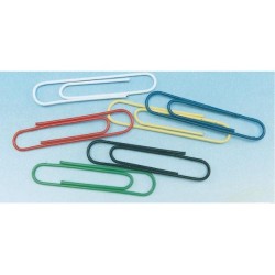 Clips de colores - N 2 - 32 mm - Colores surtidos - Caja 100 ud