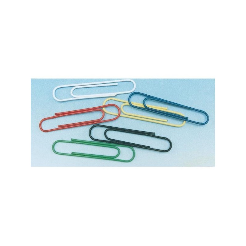 Clips de colores - N 2 - 32 mm - Colores surtidos - Caja 100 ud