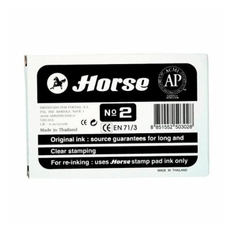 Tampón tinta Horse N2 - 85 x 125 mm - Color negro
