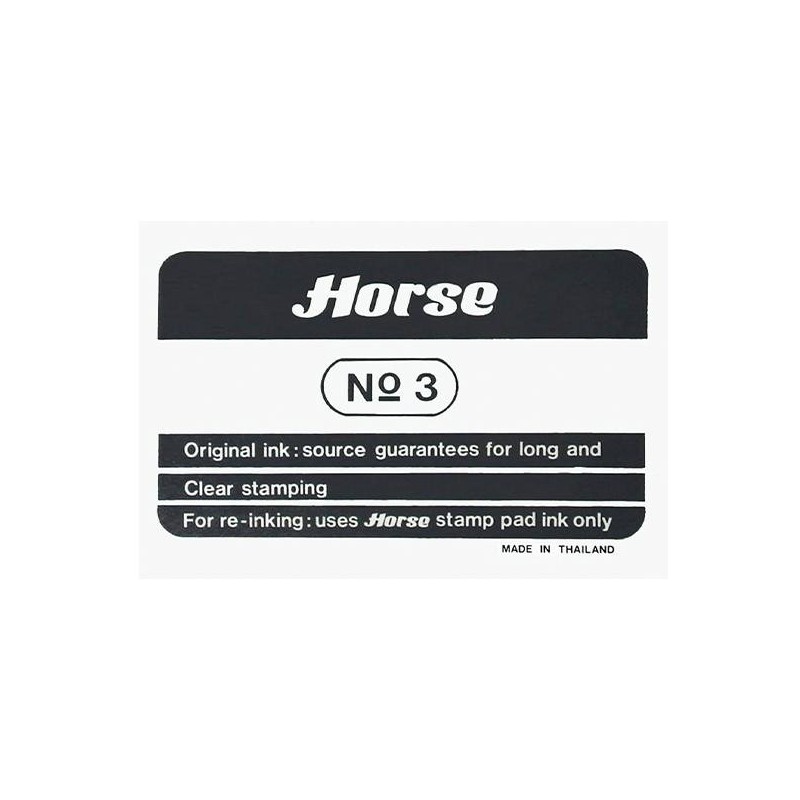 Tampón tinta Horse N3 - 73 x 105 mm - Color negro Tampón tinta Horse N3 - 73 x 105 mm - Color negro