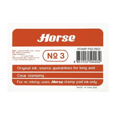 Tampón tinta Horse N3 - 73 x 105 mm - Color rojo