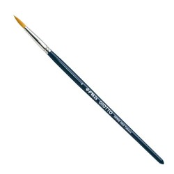 Pincel Giotto Serie 500 Taklon - N 4 - Punta redonda - Fibra sintética - Color azul marino