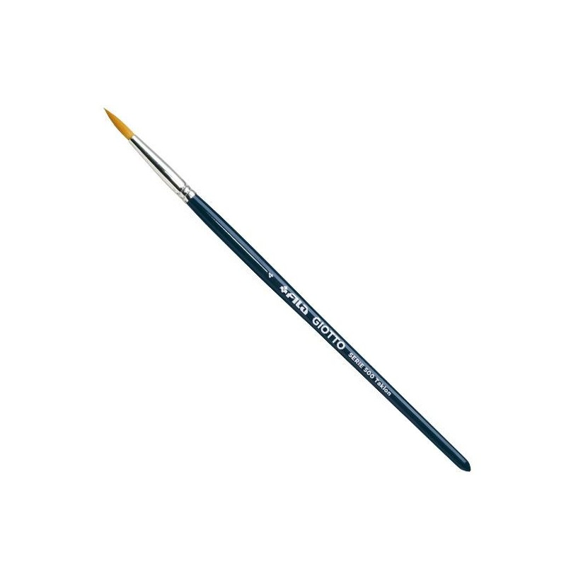 Pincel Giotto Serie 500 Taklon - N 4 - Punta redonda - Fibra sintética - Color azul marino Pincel Giotto Serie 500 Taklon - N 4 - Punta redonda - Fibra sintética - Color azul marino