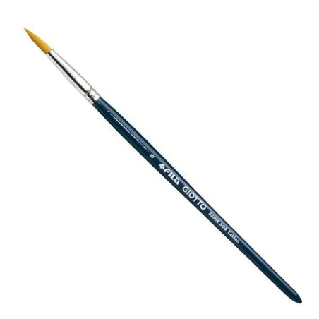 Pincel Giotto Serie 500 Taklon - N 6 - Punta redonda - Fibra sintética - Color azul marino