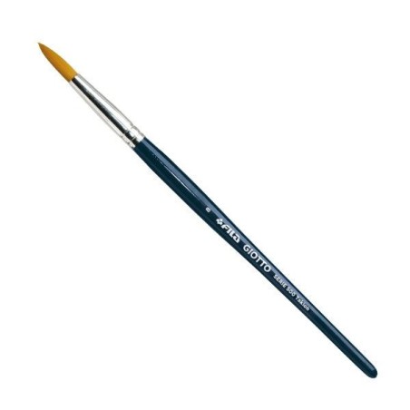 Pincel Giotto Serie 500 Taklon - N 8 - Punta redonda - Fibra sintética - Color azul marino
