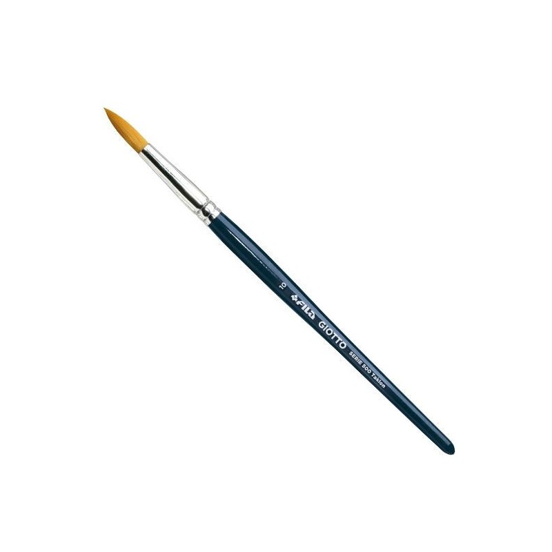 Pincel Giotto Serie 500 Taklon - N 10 - Punta redonda - Fibra sintética - Color azul marino