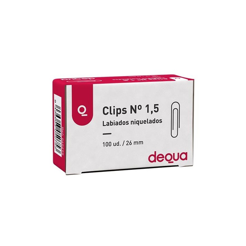 Clips labiados Dequa - N 1,5 - 26 mm - Caja 100 ud Clips labiados Dequa - N 1,5 - 26 mm - Caja 100 ud