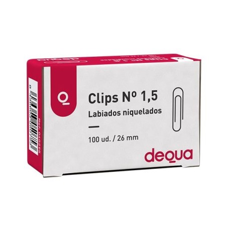 Clips labiados Dequa - N 1,5 - 26 mm - Caja 100 ud