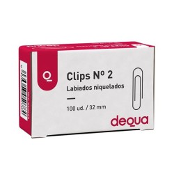 Clips labiados Dequa - N 2 - 32 mm - Caja 100 ud