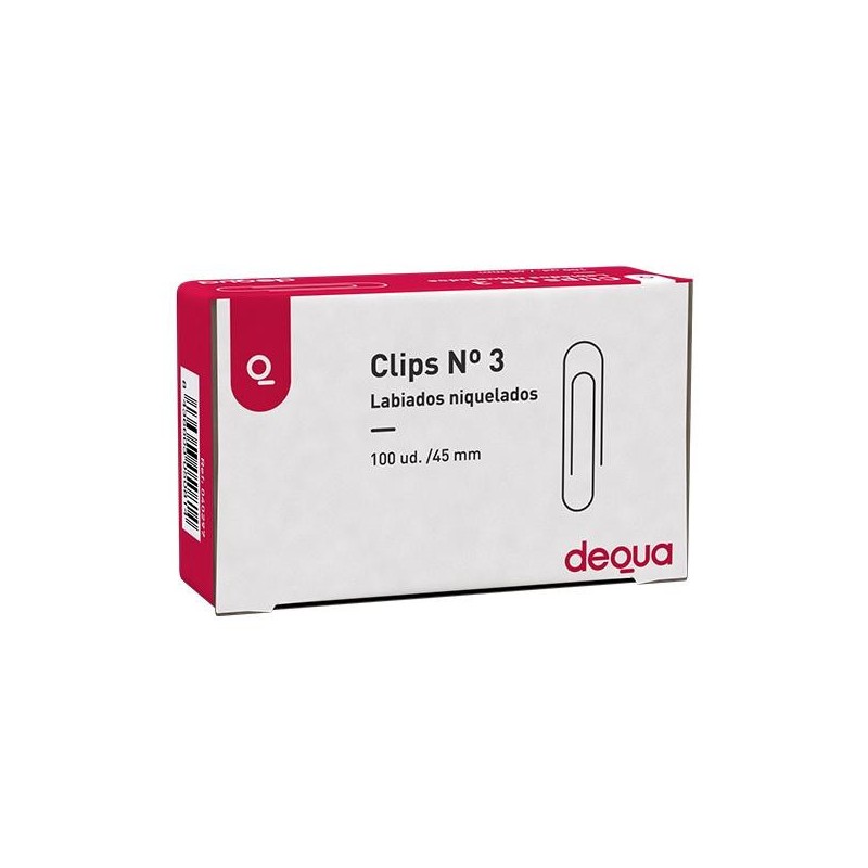 Clips labiados Dequa - N 3 - 42 mm - Caja 100 ud