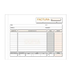Talonario facturas Loan - Catalán - 4 apaisado - Duplicado - 50 x 2 hojas