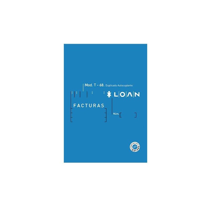 Talonario facturas Loan - 8 natural - Duplicado - 50 x 2 hojas