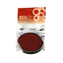 Almohadillas Colop E/R40 - Color rojo - Pack 2 ud