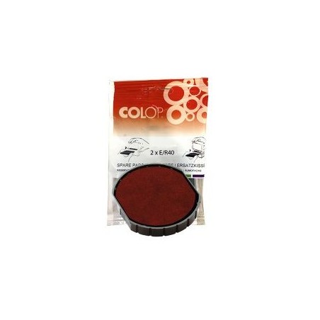 Almohadillas Colop E/R40 - Color rojo - Pack 2 ud