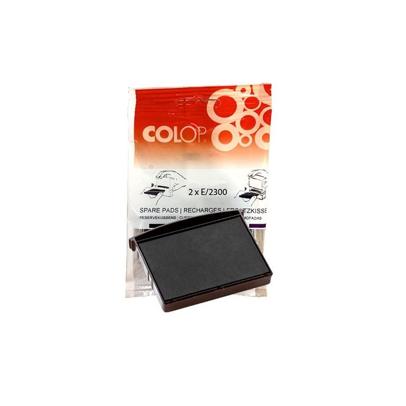 Almohadillas Colop E/2300 - Color negro - Pack 2 ud