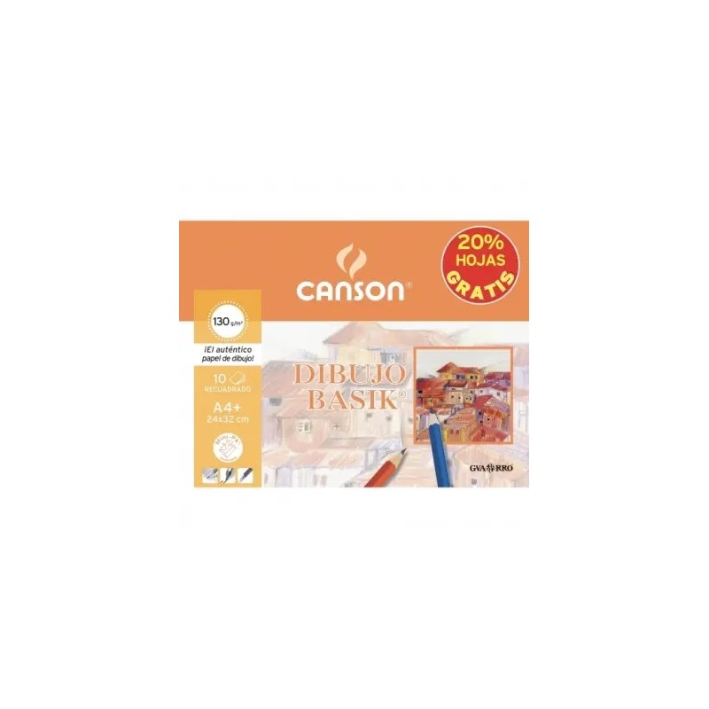 Pack de 20 - Minipack Promo 24x32 10H Dibujo Basik Recuadro 130g 20% Hojas GRATIS (PACK INDIVISIBLE DE 20 UNIDADES)