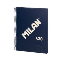Cuaderno Milan Serie 1918 - Espiral - Cartón - A4 - 5x5 - 80 hojas - 95 g - Color azul