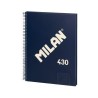 Cuaderno Milan Serie 1918 - Espiral - Cartón - A4 - 5x5 - 80 hojas - 95 g - Color azul