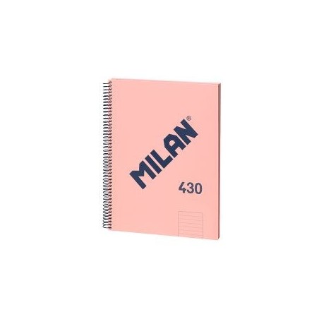 Cuaderno Milan Serie 1918 - Espiral - Cartón - A4 - 5x5 - 80 hojas - 95 g - Color rosa