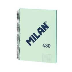 Cuaderno Milan Serie 1918 - Espiral - Cartón - A4 - 5x5 - 80 hojas - 95 g - Color verde