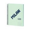 Cuaderno Milan Serie 1918 - Espiral - Cartón - A4 - 5x5 - 80 hojas - 95 g - Color verde