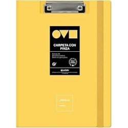 Portabloc carpeta de pinza con tapa Grafoplas Unequal minimal - Foam -A4 - Color amarillo soft