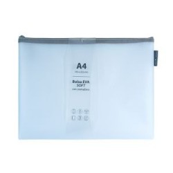 Bolsa con zip Grafoplas - A4 - Eva soft- Color azul