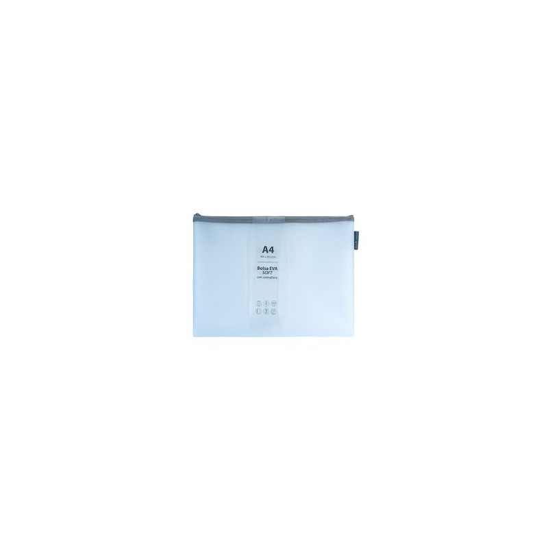 Bolsa con zip Grafoplas - A4 - Eva soft- Color azul Bolsa con zip Grafoplas - A4 - Eva soft- Color azul