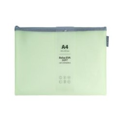 Bolsa con zip Grafoplas - A4 - Eva soft- Color mint soft