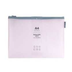 Bolsa con zip Grafoplas - A4 - Eva soft- Color rosa soft