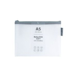 Bolsa con zip Grafoplas - A5 - Eva soft- Color blanco