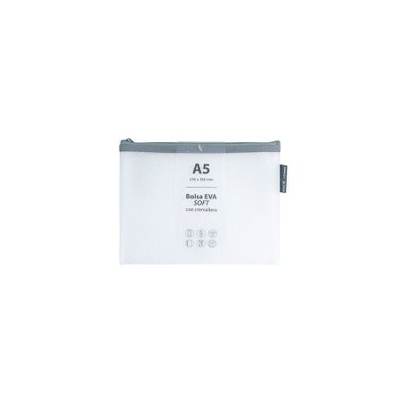 Bolsa con zip Grafoplas - A5 - Eva soft- Color blanco
