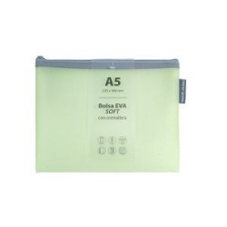 Bolsa con zip Grafoplas - A5 - Eva soft- Color mint soft