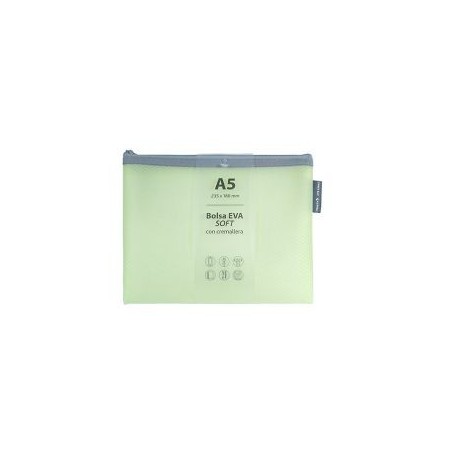 Bolsa con zip Grafoplas - A5 - Eva soft- Color mint soft