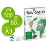 Papel fotocopiadora navigator din A3 80 gramos papel multiuso ink-jet y laser paquete de 500 hojas