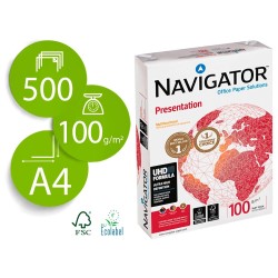 Papel fotocopiadora navigator DIN A4 100 gramos papel multiuso ink-jet y laser paquete de 500 hojas