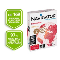 Papel fotocopiadora navigator DIN A4 100 gramos papel multiuso ink-jet y laser paquete de 500 hojas