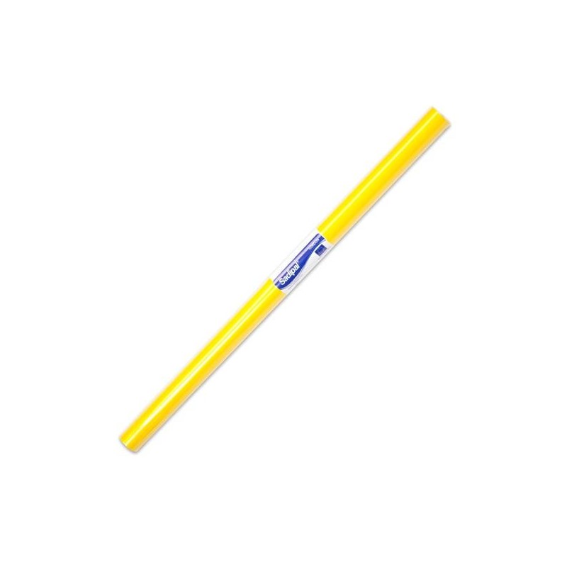 Papel de celofán Sadipal - Rollo semiperforado - 50 x 65 cm - Color amarillo