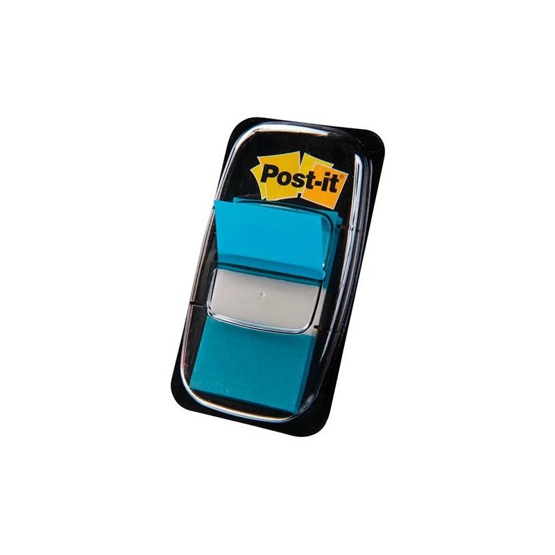 Banderitas adhesivas con dispensador Post-it - 25,4 x 43,1 mm - Color azul brillante - Pack 50 índices