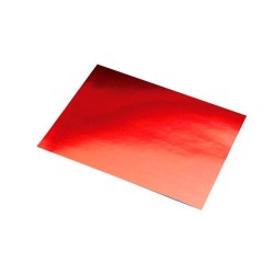 Cartulina metalizada Sadipal - 50 x 65 cm - 235 g - Color rojo (PACK INDIVISIBLE DE 10 UNIDADES)