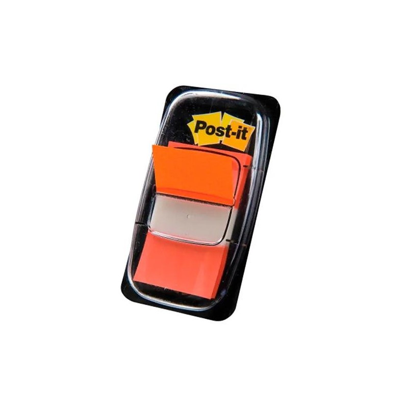 Banderitas adhesivas con dispensador Post-it - 25,4 x 43,1 mm - Color naranja - Pack 50 índices Banderitas adhesivas con dispensador Post-it - 25,4 x 43,1 mm - Color naranja - Pack 50 índices