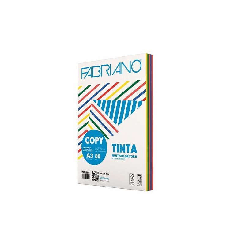 Papel color Sadipal - A3 - 80g - Pack 250 hojas - Colores intensos surtidos