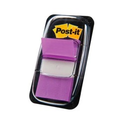 Banderitas adhesivas con dispensador Post-it - 25,4 x 43,1 mm - Color violeta - Pack 50 índices