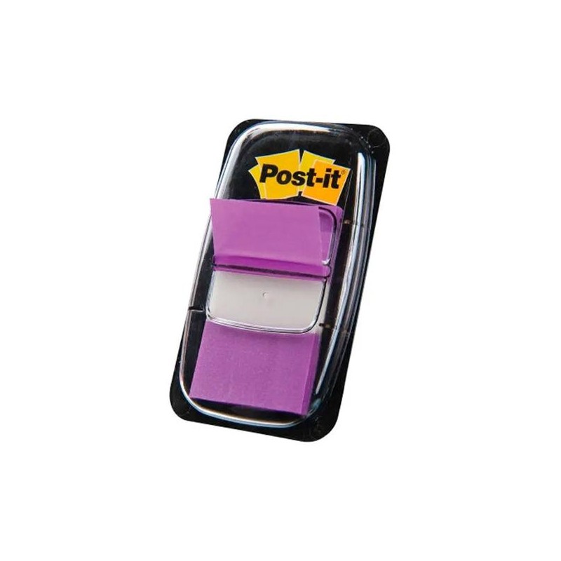 Banderitas adhesivas con dispensador Post-it - 25,4 x 43,1 mm - Color violeta - Pack 50 índices