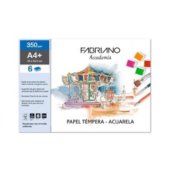 Papel acuarela Fabriano - A4+ - 350 g - Pack 6 hojas