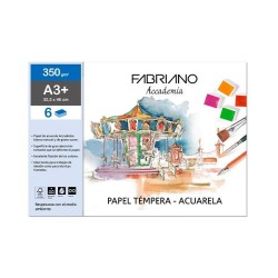 Papel acuarela Fabriano - A3 - 350 g - Pack 6 hojas