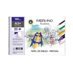 Bloc papel de dibujo y pintura Fabriano - Microperforado - A3+ - 160 g - 20 hojas