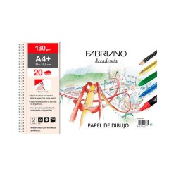 Bloc papel de dibujo Fabriano - Microperforado - A4+ - 130 g - 20 hojas